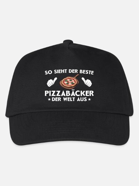 Pizza Bester Pizzabäcker Geschenkidee - Kinder Basecap - Schwarz