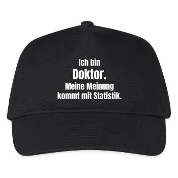 Ich bin Doktor: Meinung und Statistik - Kinder Basecap - Schwarz - Vorne