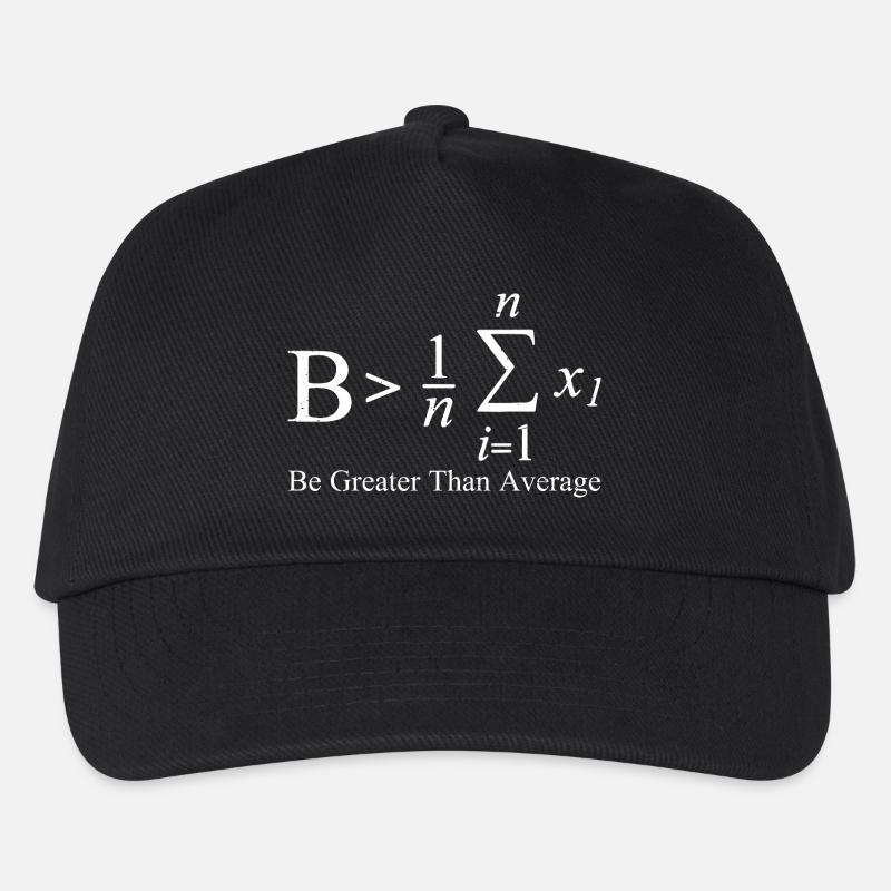 Be Greater Than Average - Kinder Basecap - Schwarz