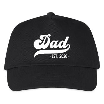 Dad EST. 2026, Geschenk für stolze Väter - Kinder Basecap - Schwarz - Vorne