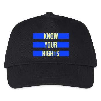 Connaissez vos droits Activisme Justice Liberté - Casquette de baseball Enfant - noir - Devant