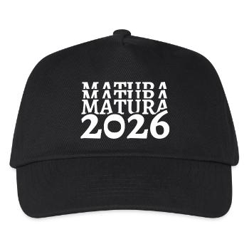 Matura 2026 Schulende Schulabschluss Gymnasium - Kinder Basecap - Schwarz - Vorne