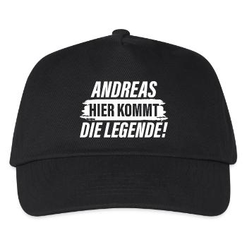 Andreas Hier Kommt Die Legende - Kinder Basecap - Schwarz - Vorne