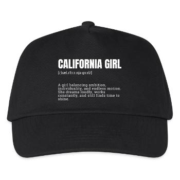 California Girl: Ambition and Individuality - Kids’ Baseball Cap - black - Front