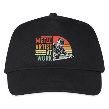 Artiste métal au travail - Casquette de baseball Enfant - noir - Devant