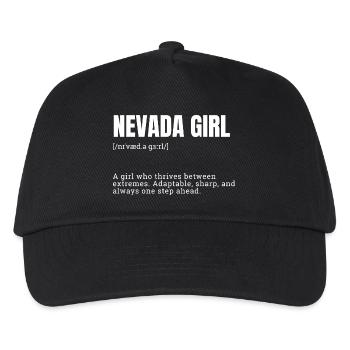 Nevada Girl: Mutige Grenzsprünge - Kinder Basecap - Schwarz - Vorne