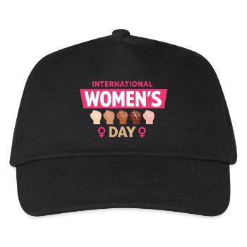 Internationaler Frauentag Frauenpower Geschenk - Kinder Basecap - Schwarz - Vorne