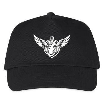 Fishing Hook Icon Fishing Logo - Kids’ Baseball Cap - black - Front