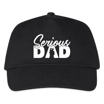 Serious Dad Father Silhouette Family - Kids’ Baseball Cap - black - Front