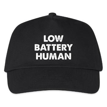 Low Battery Human - Kids’ Baseball Cap - black - Front