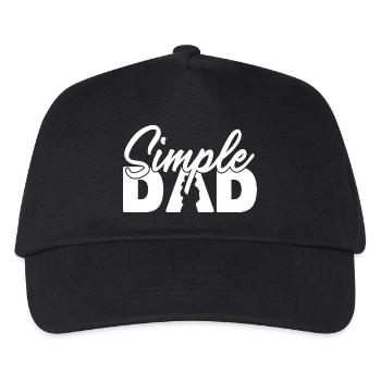 Einfache Vater-Silhouette Minimalistische Vaterschaft - Kinder Basecap - Schwarz - Vorne