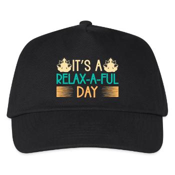 Yoga It ́s A Relax-a-ful Day Funny Yoga - Kids’ Baseball Cap - black - Front