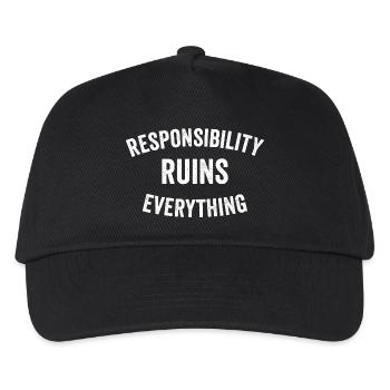 Sarcasm Responsibility Ruins Everything Funny Men - Kids’ Baseball Cap - black - Front