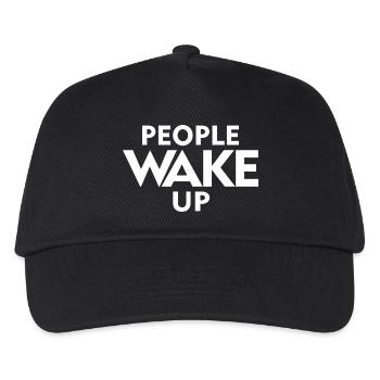 People Wake Up – Wach auf Statement Shirt - Kids’ Baseball Cap - black - Front