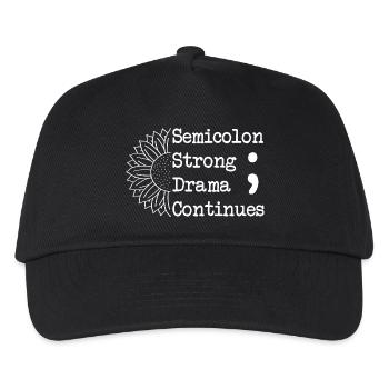 Point-virgule Drame fort Point-virgule - Casquette de baseball Enfant - noir - Devant