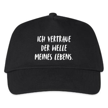 Ich vertraue der Welle meines Lebens.  - Kinder Basecap - Schwarz - Vorne