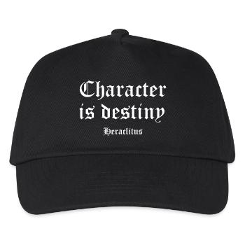 Character Is Destiny — Heraclitus - Kids’ Baseball Cap - black - Front