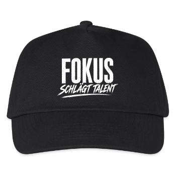 Fokus schlägt Talent - Kinder Basecap - Schwarz - Vorne