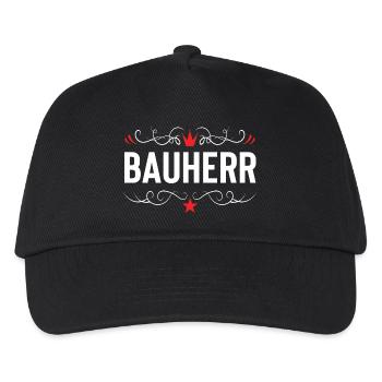 Bauherr Haus Bau - Kinder Basecap - Schwarz - Vorne