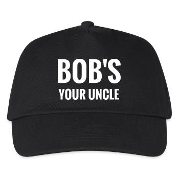 Bob's Dein Onkel fette Typografie - Kinder Basecap - Schwarz - Vorne
