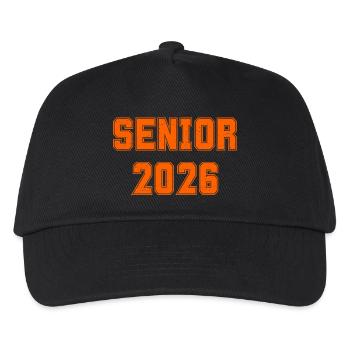 Cadeau de la classe senior 2026 Orange Varsity - Casquette de baseball Enfant - noir - Devant