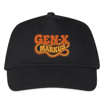 Gen-X Markus Retro Logo - Kids’ Baseball Cap - black - Front