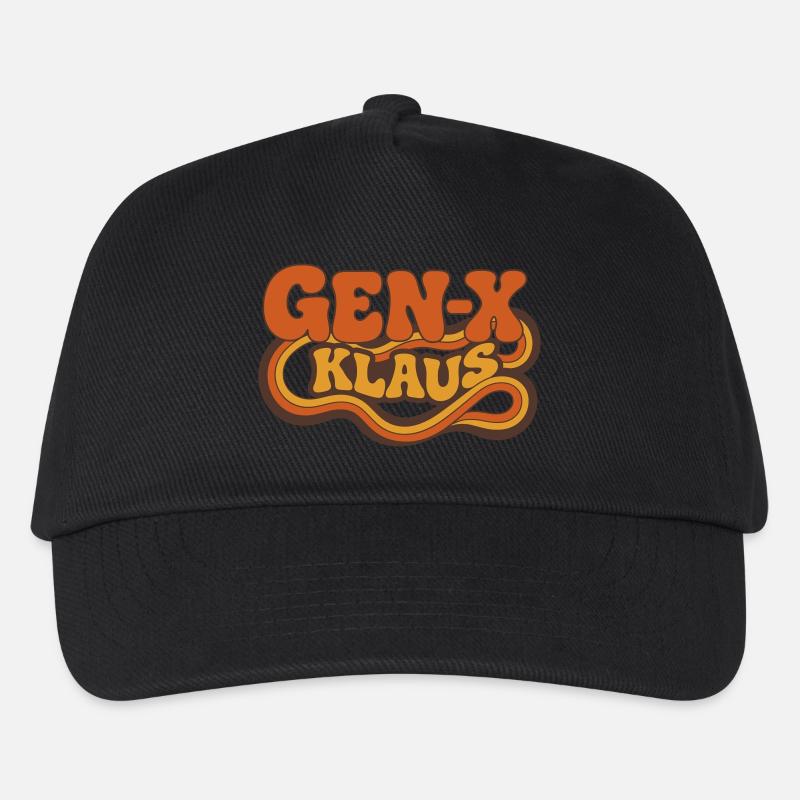 Gen-X Klaus: Psychedelic Retro - Kinder Basecap - Schwarz