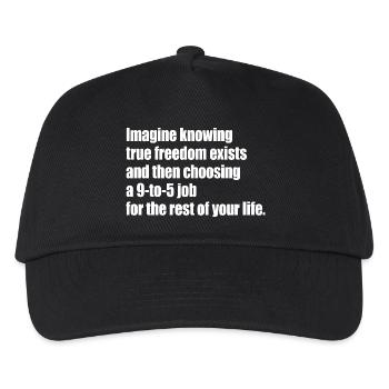 La vraie liberté existe de 9h à 17h Des entrepreneurs libres - Casquette de baseball Enfant - noir - Devant