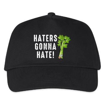 Haters Gonna Hate Celery Cartoon - Kids’ Baseball Cap - black - Front