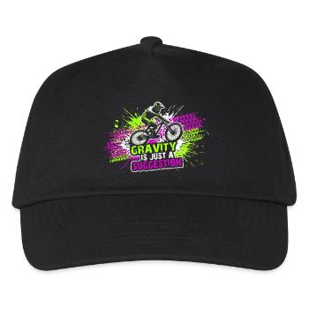 Title: Gravity Suggestion MTB Downhill Shirt - Kids’ Baseball Cap - black - Front