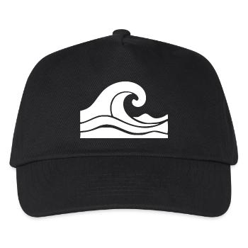 Wave Minimal Sea Beach Holiday Gift - Kids’ Baseball Cap - black - Front