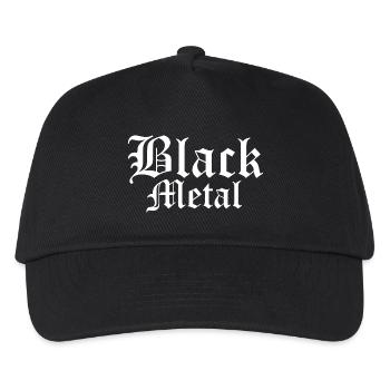 Black-Metal-Logo - Kinder Basecap - Schwarz - Vorne