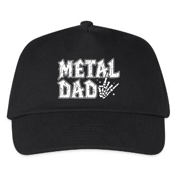 Metal Dad Gift Dad Heavy Metal Rock - Kinder Basecap - Schwarz - Vorne