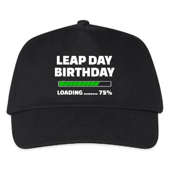 Leap Day Birthday Loading - Kids’ Baseball Cap - black - Front