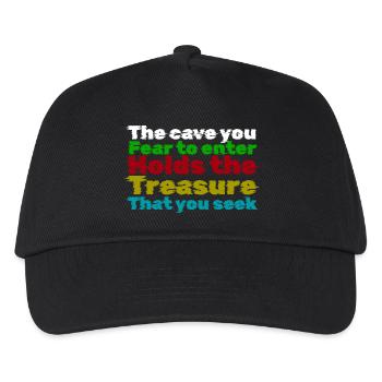 Courage Through Fear: Treasure Quote - Kids’ Baseball Cap - black - Front