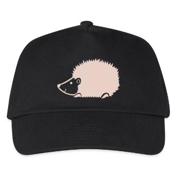 Cuddly hedgehog silhouette - Kids’ Baseball Cap - black - Front