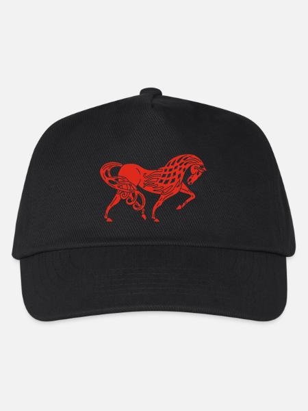 Keltisches Rotes Pferd - Kinder Basecap - Schwarz