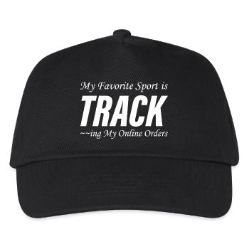 Mein Lieblingssport ist es, meine Online-Bestellungen zu verfolgen - Kinder Basecap - Schwarz - Vorne