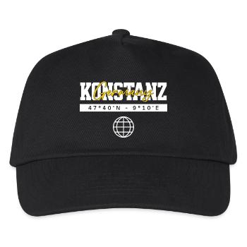 Konstanz Deutschland Koordinaten Reise Souvenir - Kinder Basecap - Schwarz - Vorne
