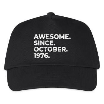 Awesome since Oktober 1976 Geburtstag Geschenk - Kinder Basecap - Schwarz - Vorne