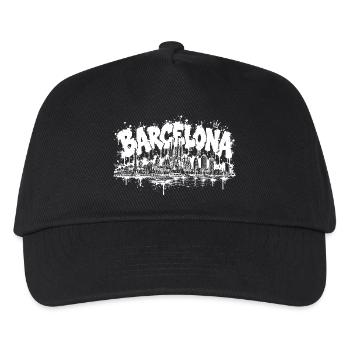 Barcelona Splash Graffiti - Kinder Basecap - Schwarz - Vorne