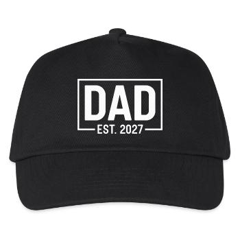 Dad Est 2027 Vater Werden Und Neues Familienleben - Kinder Basecap - Schwarz - Vorne