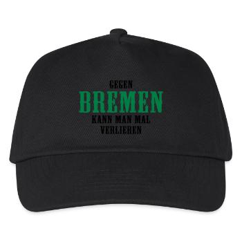 Gegen Bremen kann man mal verlieren - Kinder Basecap - Schwarz - Vorne