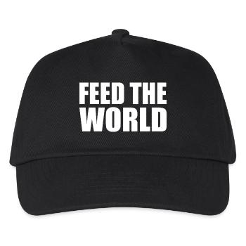 Feed the world - Kinder Basecap - Schwarz - Vorne