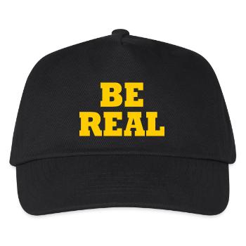 Be real - Kinder Basecap - Schwarz - Vorne