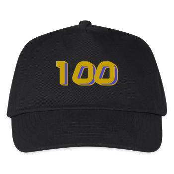 100. 100 JAHRE. 100-JÄHRIGES JUBILÄUM. GEBURTSTAG 100 - Kinder Basecap - Schwarz - Vorne