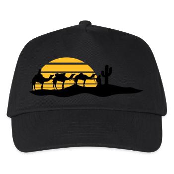 coureur de caravane de bande de soleil voyage cactus kame - Casquette de baseball Enfant - noir - Devant