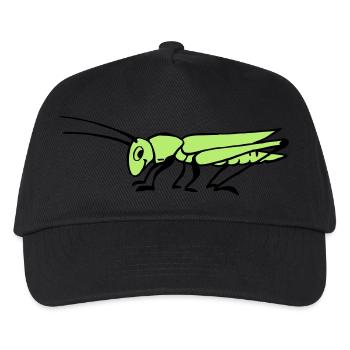 Heuschrecke - Kinder Basecap - Schwarz - Vorne