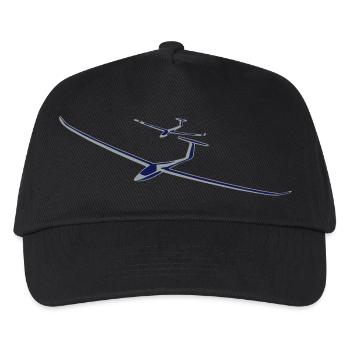 Segelflugzeuge Silhouette - Kinder Basecap - Schwarz - Vorne