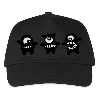 lustig - Kinder Basecap - Schwarz - Vorne